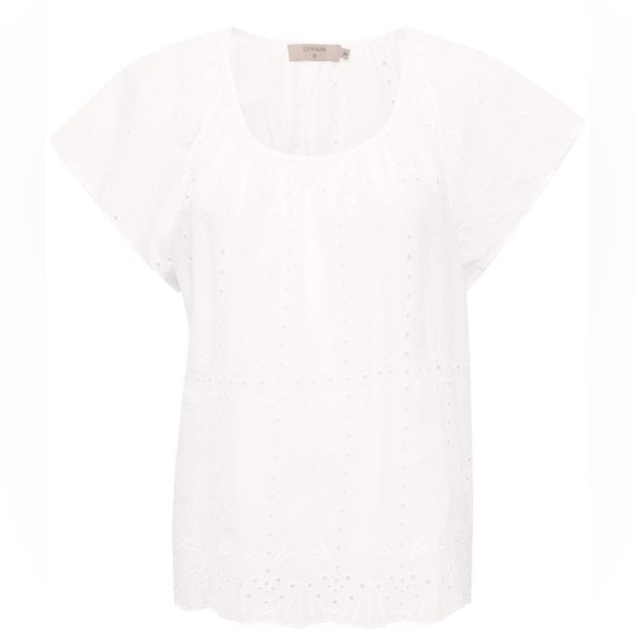 CREAM Eyelet White CRMOCCAMIA SHIRT Size 44 - Picture 6 of 13